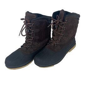 NORTIV 8 Men's 13 Wide Insulated Waterproof Work Winter Snow Boots Outdoor Brown